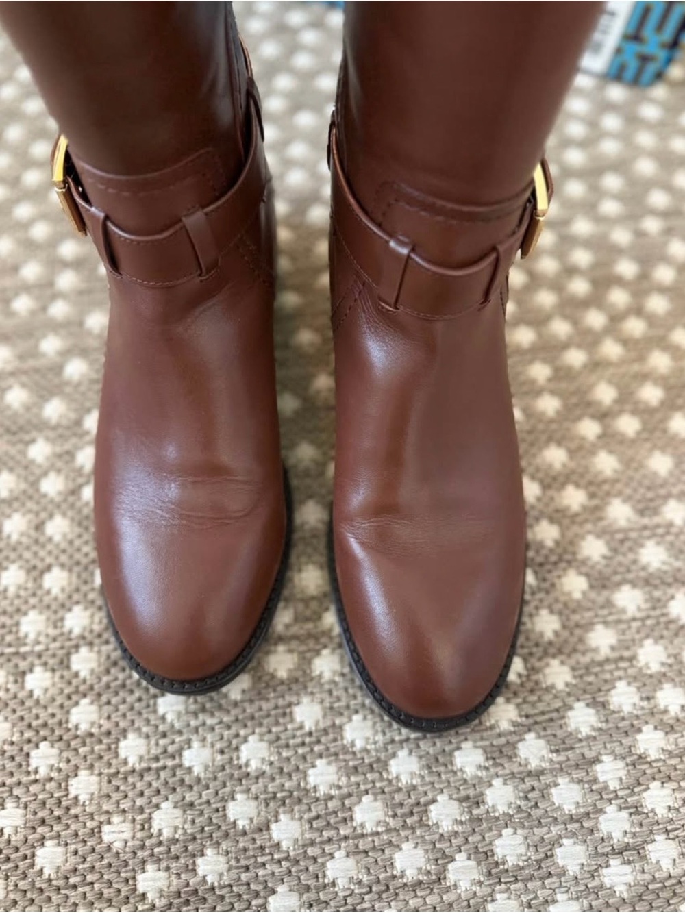 Tory Burch Brown Leather Knee-High Adeline Riding Boots - Picture 4 of 5